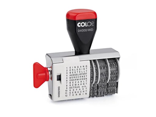 [90030423 1142321] Colop Wort- und Datumsstempel 04000WD Buchstaben/Zahlen