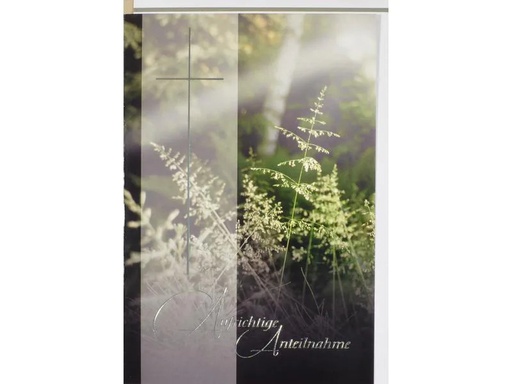 [90199985 1284463] ABC Trauerkarte Aufrichtige Anteilnahme B6