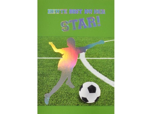 [90200059 1284442] ABC Geburtstagskarte Fussball B6