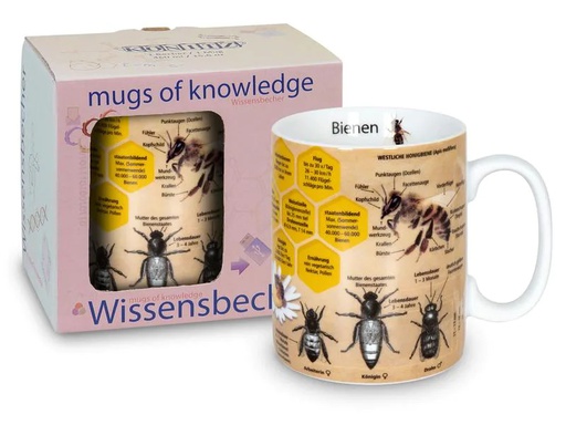 [90200082 1273862] Könitz Kaffeetasse Biene 490 ml , 1 Stück, Mehrfarbig