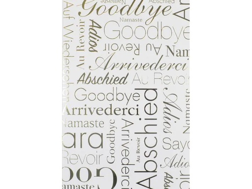 [90200131 1284475] ABC Abschiedskarte Goodbye B6