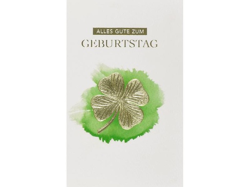 [90200209 1284435] ABC Geburtstagskarte Kleeblatt B6