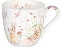 Könitz Kaffeetasse Spring Bunnies 420 ml , 1 Stück, Mehrfarbig