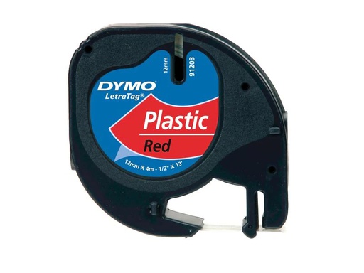 [90200250 1277670] DYMO LetraTag Schwarz auf Rot