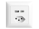 Feller EDIZIOdue Steckdose 1x USB A, 1x USB C 3 A, 15 W