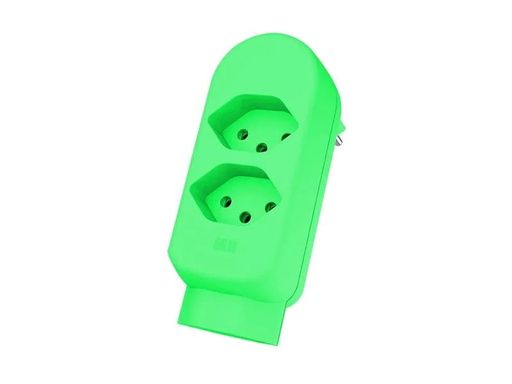 [90200616 1283157] Max Hauri Mehrfachstecker maxADAPT BS 2 + 1 x T13, Fl-Grün