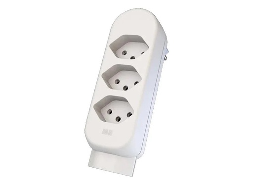 [90200700 1283141] Max Hauri Mehrfachstecker maxADAPT 3 + 1 x T13, Weiss