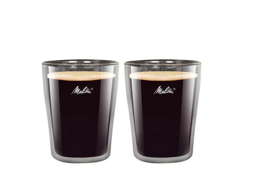 [90030731 350977] Melitta Kaffeebecher Lungo 200 ml, 2 Stück, Transparent