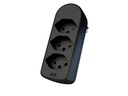 Max Hauri Mehrfachstecker maxADAPT 3 x T13, Schwarz