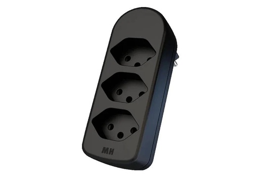 [90200758 1283146] Max Hauri Mehrfachstecker maxADAPT 3 x T13, Schwarz