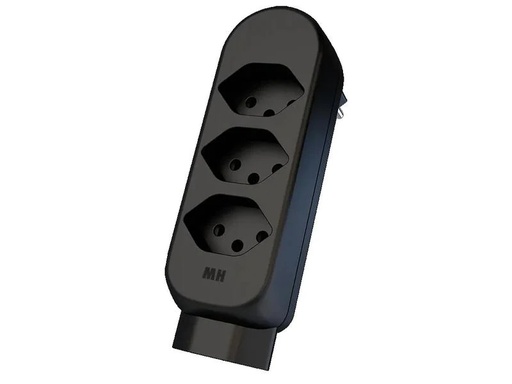 [90200808 1283142] Max Hauri Mehrfachstecker maxADAPT 3 + 1 x T13, Schwarz
