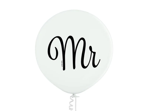 [90200812 1261454] Belbal Luftballon Mr Weiss, Ø 60 cm, 2 Stück