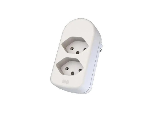 [90200906 1283147] Max Hauri Mehrfachstecker maxADAPT 2 x T13, Weiss