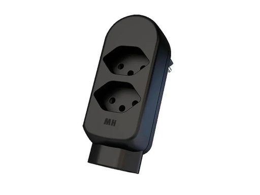 [90200919 1283144] Max Hauri Mehrfachstecker maxADAPT 2 + 1 x T13, Schwarz
