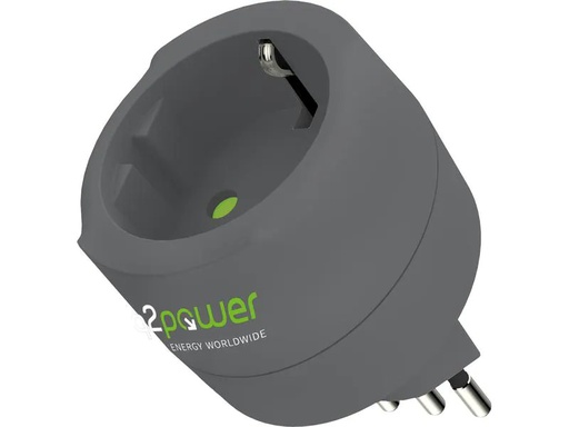 [90200960 1278936] Q2Power Country-Reiseadapter EU-CH/IT/BRA