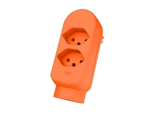 [90201054 1283155] Max Hauri Mehrfachstecker maxADAPT BS 2 + 1 x T13, Fl-Orange