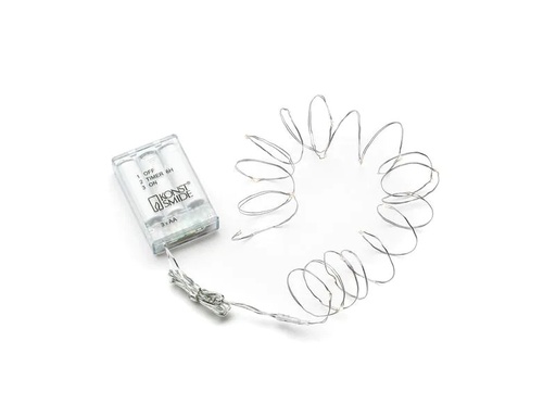 [90201336 428432] Konstsmide LED Lichterkette Angel Hair 1.9 m 20 LED, Silber
