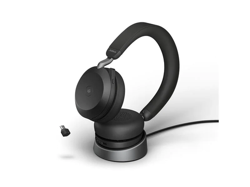 [90201383 1283306] Jabra Headset Evolve2 75 Duo MS Schwarz, USB-C, inkl. Ladestation
