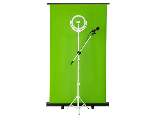[90201406 1220583] FTM Streaming Kit (Green Screen, Mikrofon, Tripod)