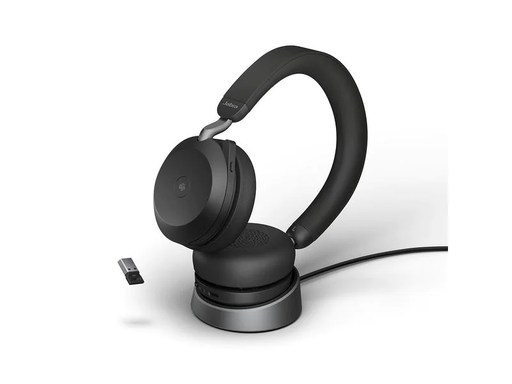 [90201426 1283307] Jabra Headset Evolve2 75 Duo MS Schwarz, USB-A, inkl. Ladestation