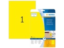 HERMA Universal-Etiketten A4 Ablösbar 210 x 297 mm Gelb, 20 Blatt