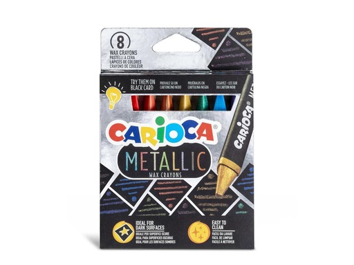 [90201646 1261236] Carioca Wachsmalstifte Metallic E-8 Mehrfarbig