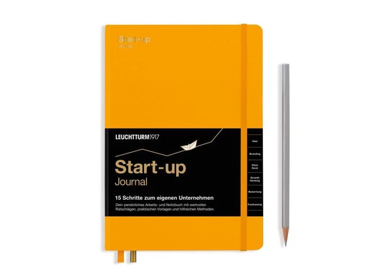 [90201735 1211333] Leuchtturm Notizbuch Start-Up Journal A5, Blanko, Rising Sun
