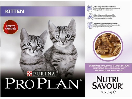[90201838 1266614] Purina Pro Plan Nassfutter Junior Truthahn, 10 x 85 g