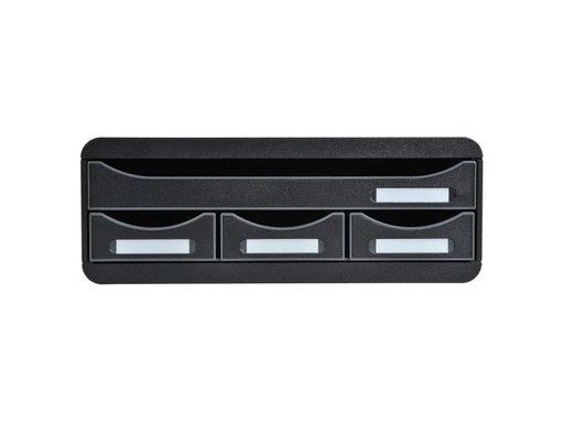 [90030965 914579] Exacompta Schubladenbox Toolbox mini 4 Schubladen, Schwarz
