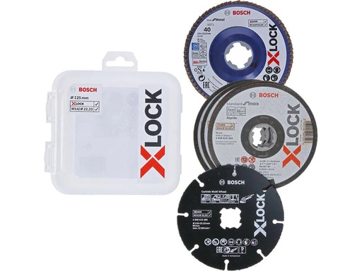 [90201976 1282749] Bosch Professional X-LOCK Starter-Set Trenn- und Fächerschleifscheiben 125 mm