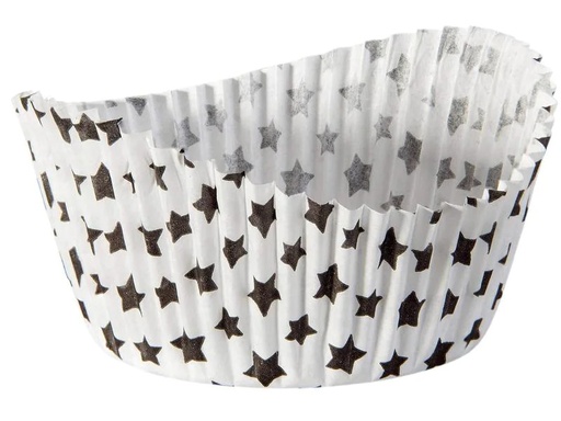 [90201992 1267516] Zenker Muffin Backform Sterne Weiss, 50 Stück