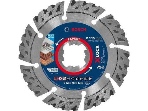 [90202028 1282723] Bosch Professional Diamanttrennscheibe X-LOCK Expert MultiMaterial 115 mm