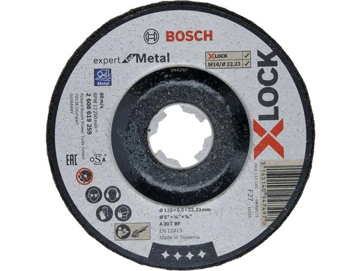 [90202188 1282736] Bosch Professional Schruppscheibe gekröpft X-LOCK Expert for Metal 125 mm