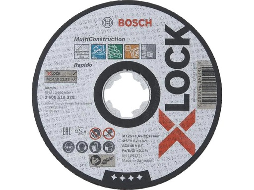 [90202310 1282746] Bosch Professional Trennscheibe gerade X-LOCK Multi Material 125 x 1.6
