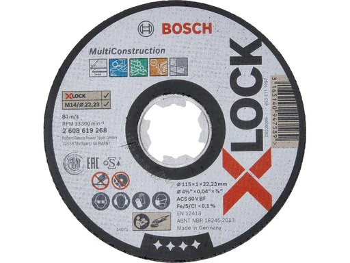 [90202345 1282744] Bosch Professional Trennscheibe gerade X-LOCK Multi Material 115x1
