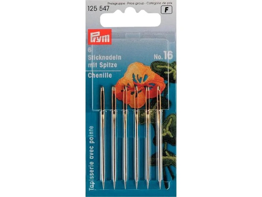 [90031118 1087974] Prym Sticknadel Nr. 16 mit Spitze, 6 Stück