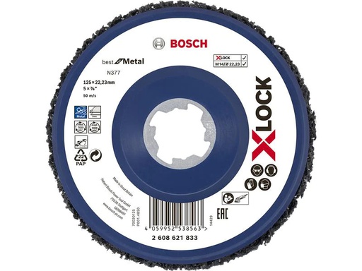 [90202409 1282769] Bosch Professional N377 Reinigungsscheibe X-LOCK 125 mm