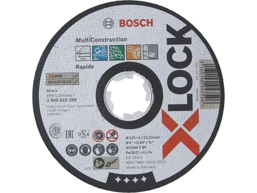 [90202422 1282745] Bosch Professional Trennscheibe gerade X-LOCK Multi Material 125 x 1