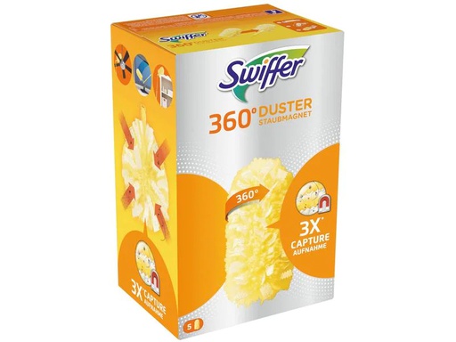 [90202553 1278859] Swiffer Staubmagnet Nachfülltücher 360° 5 Stück