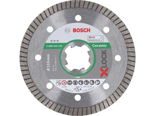 [90202580 1282715] Bosch Professional Diamanttrennscheibe X-LOCK Ceramic Extra Clean Turbo 115 mm