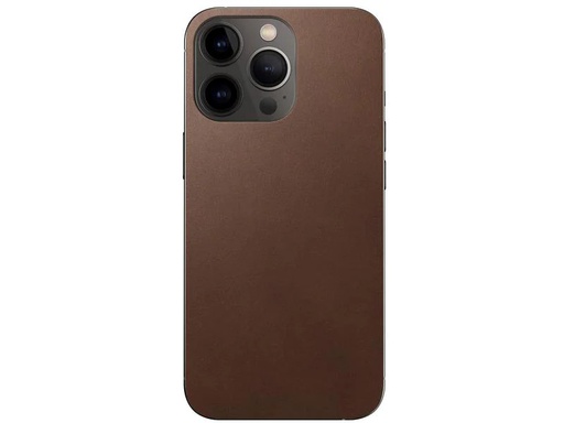 [90202599 1270633] Nomad Leather Skin iPhone 13 Pro Braun