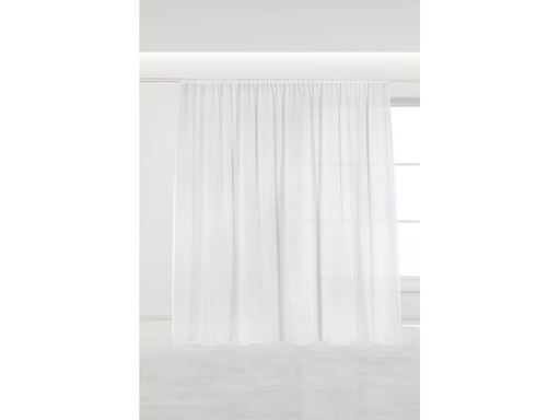[90202643 1270411] Casa Leon Tagvorhang mit Faltenband Wiola 300 cm x 245 cm, Weiss