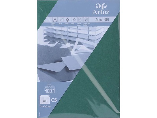 [90031156 1212382] Artoz Couvert 1001, C5, 5 Stück, Racinggreen