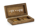 Partydeco Hochzeitsaccessoire Ring Box Hochzeit 10 x 5.5 x 2 cm, Braun