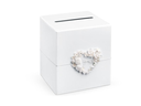Partydeco Hochzeitsaccessoire Kartenbox 24 x 24 x 24 cm, Weiss