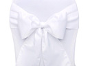 Partydeco Hochzeitsaccessoire Stuhlschleife Satin 15 x 275 cm, Weiss