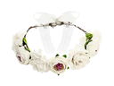 Partydeco Hochzeitsaccessoire Blumenkranz 17 cm, Weiss