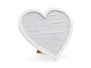 Partydeco Hochzeitsaccessoire Buchstabentafel Herz, Weiss