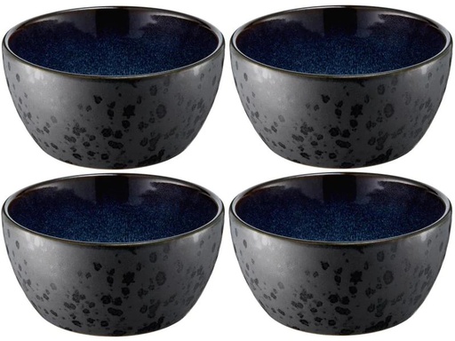 [90031244 828970] Bitz Snackschale 12 cm, 4 Stück, Schwarz/Dunkelblau