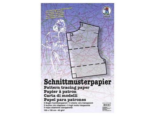 [90031286 809214] URSUS Schnittmusterpapier 100 cm x 150 cm 5 Bogen